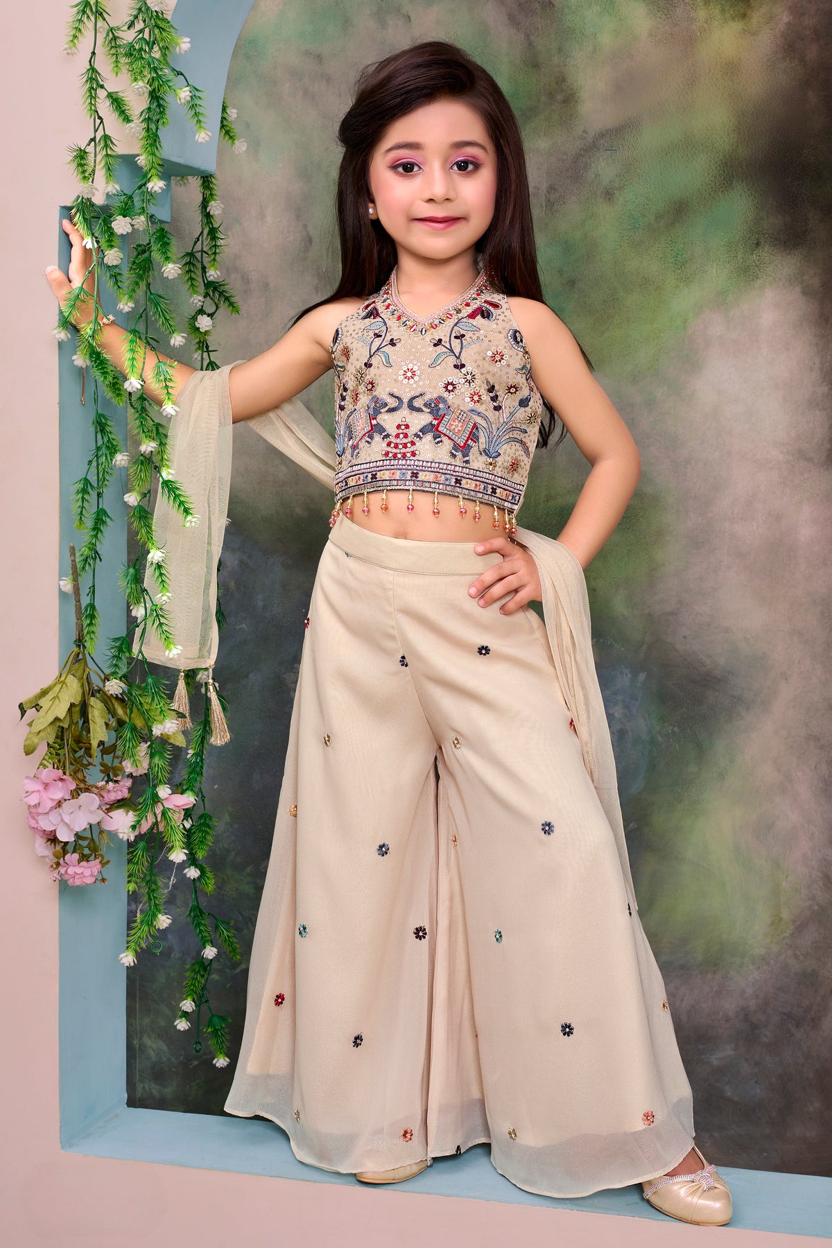 Girls Top with Palazzos