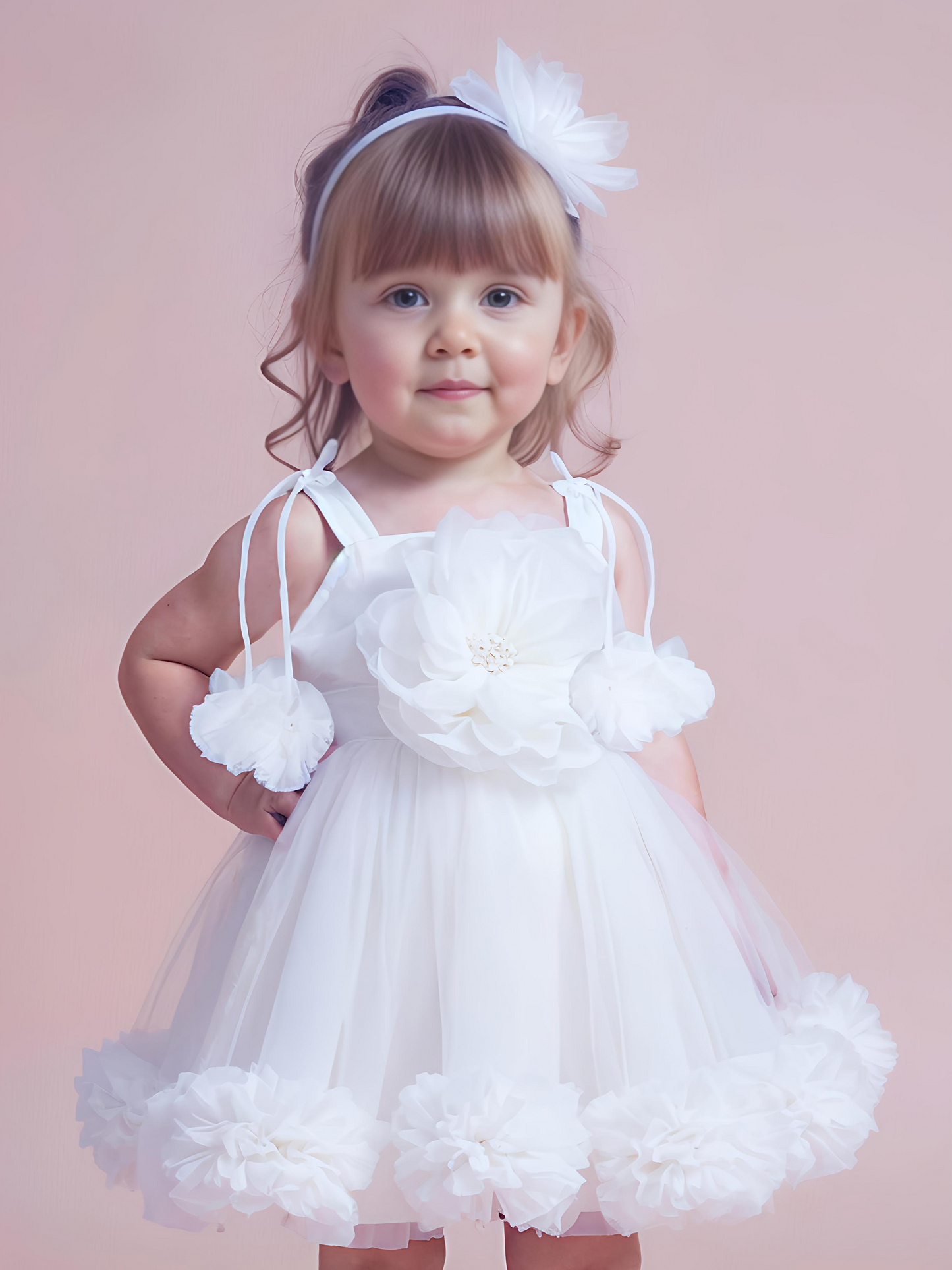White Floral Frock