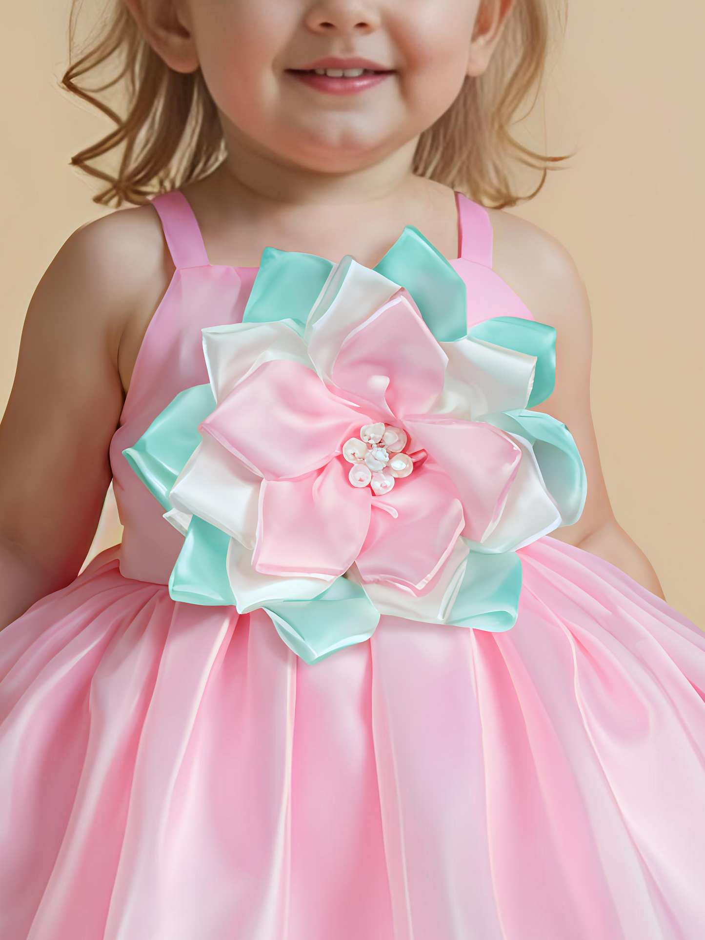 Pink & Green Floral Frock