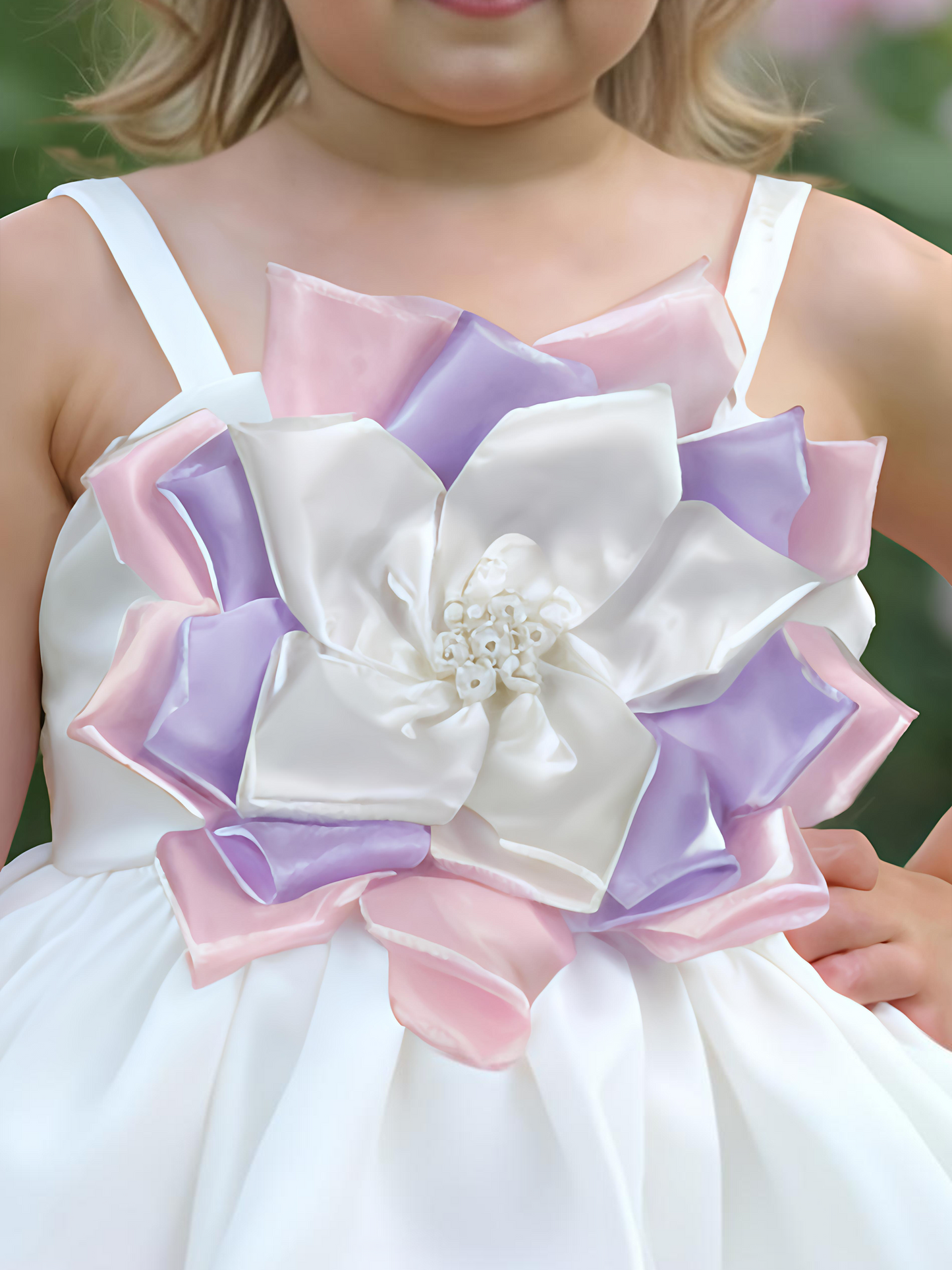 White & Purple Floral Frock