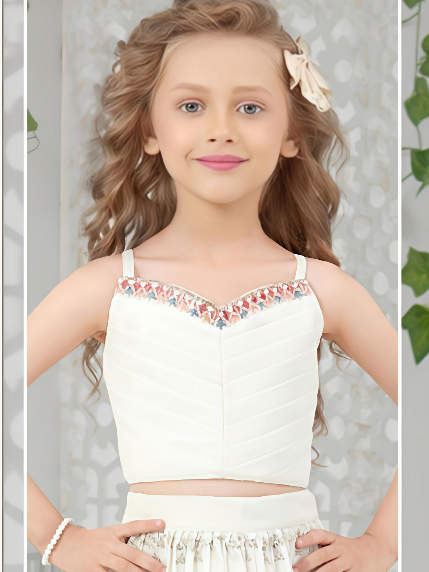 White Embroidered Jacket Plazzo Set