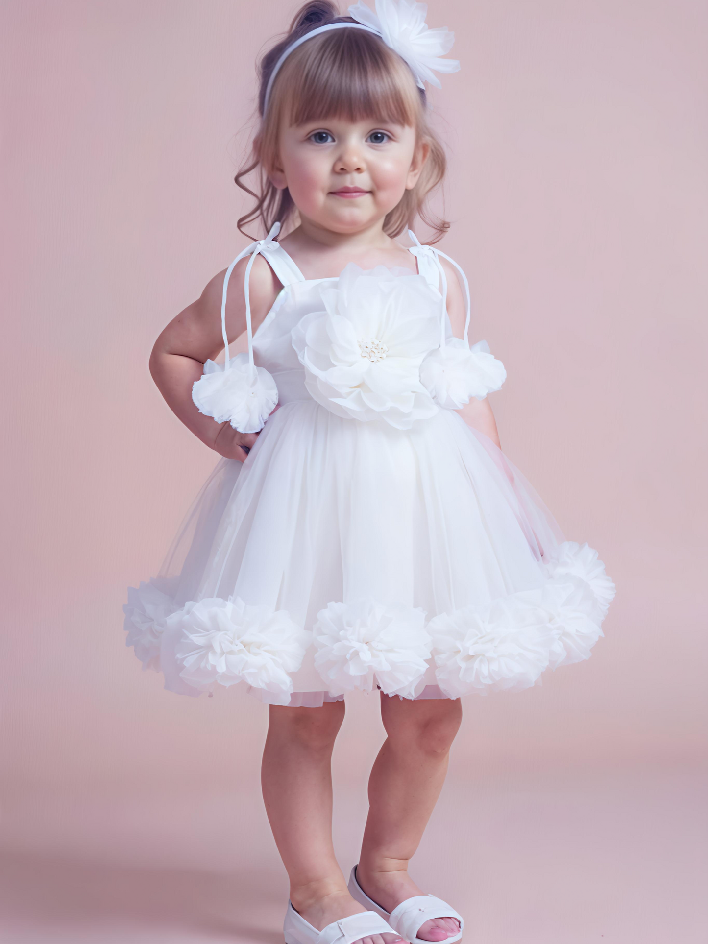 White Floral Frock