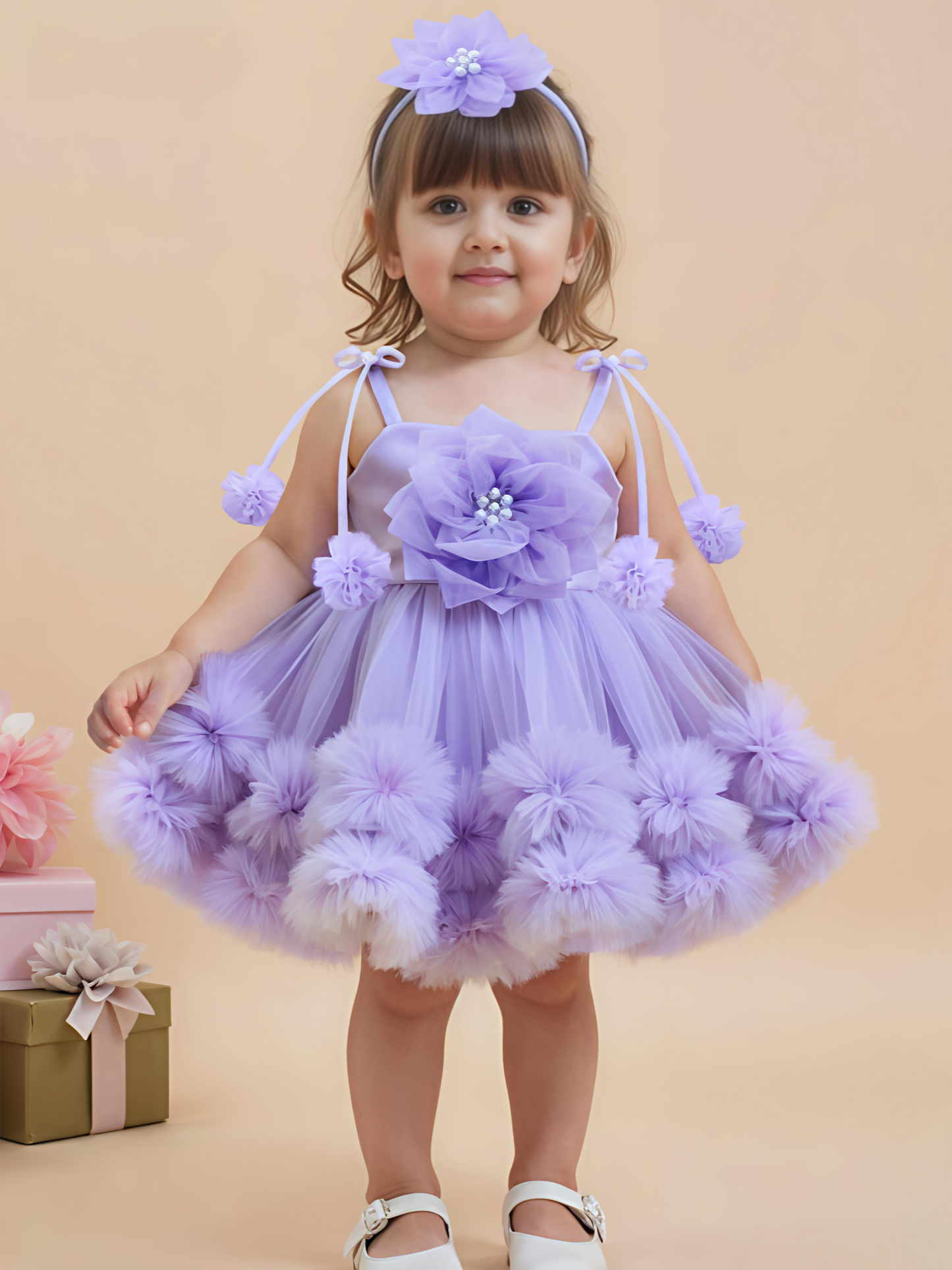 Navy Blue Floral Frock