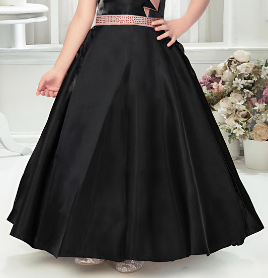 Girls One Shoulder Satin Dress