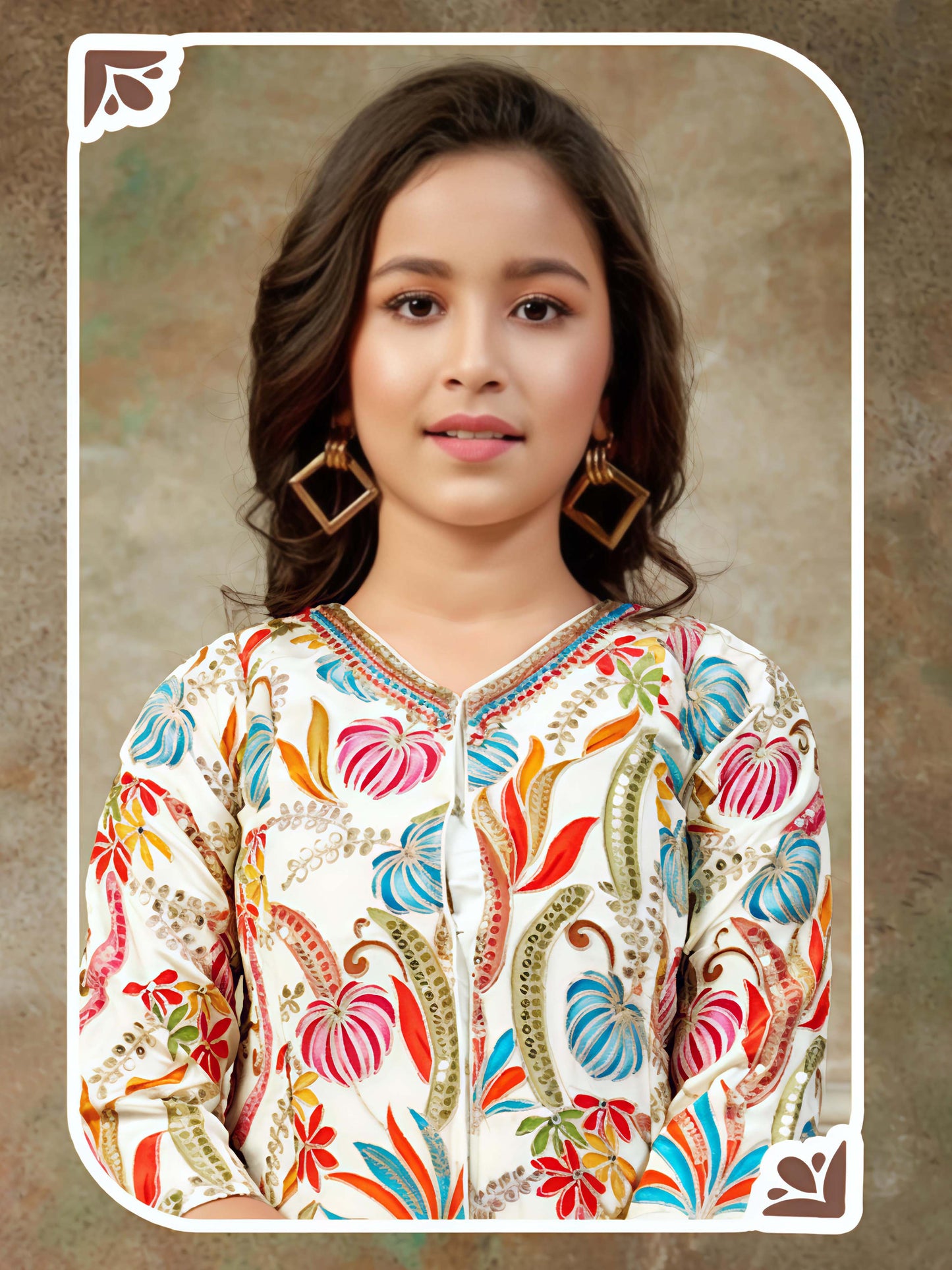 Festive Bloom Girls Palazzo Set