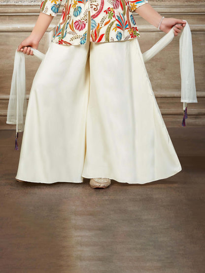 Festive Bloom Girls Palazzo Set