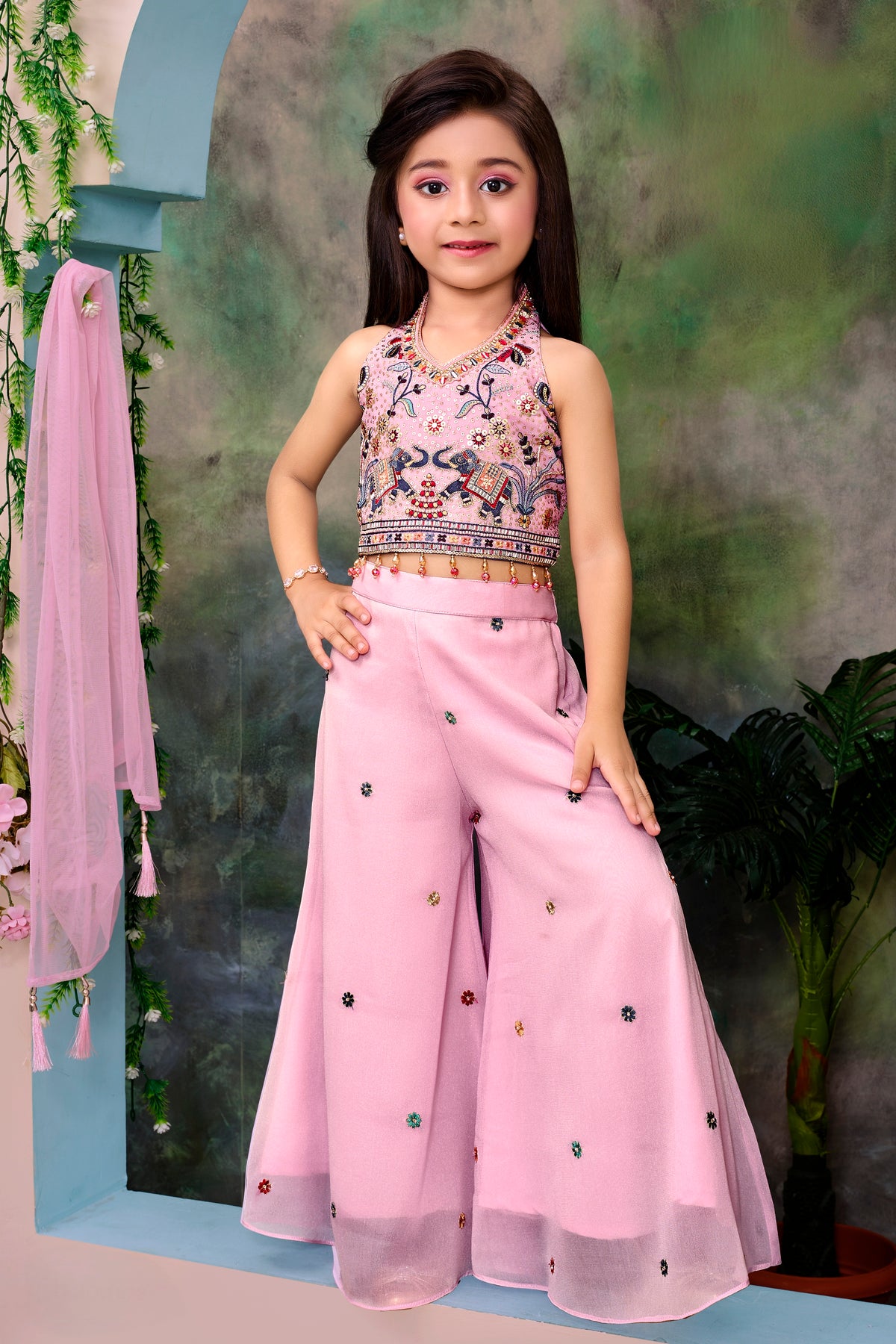 Girls Top with Palazzos