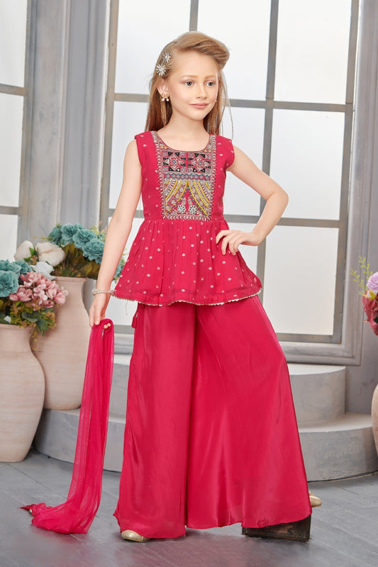 Girls Printed Top with Palazzos