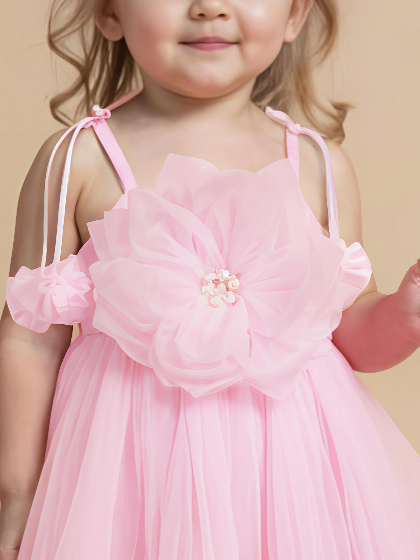 Baby Pink Floral Frock