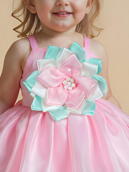 Pink & Green Floral Frock