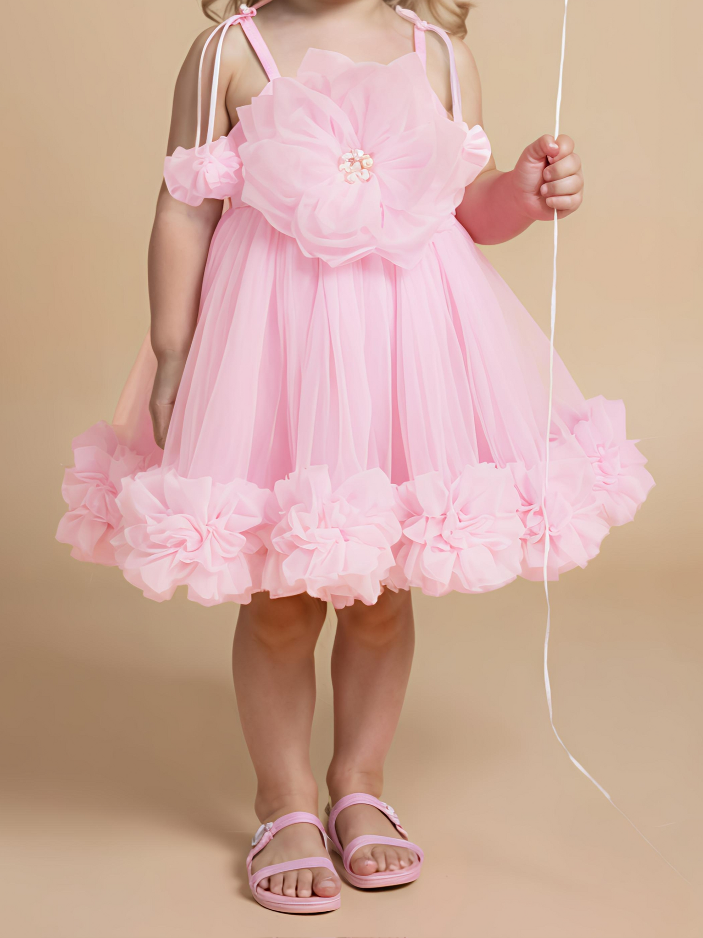 Baby Pink Floral Frock